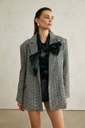 Solène Balıksırtı Desenli Blazer