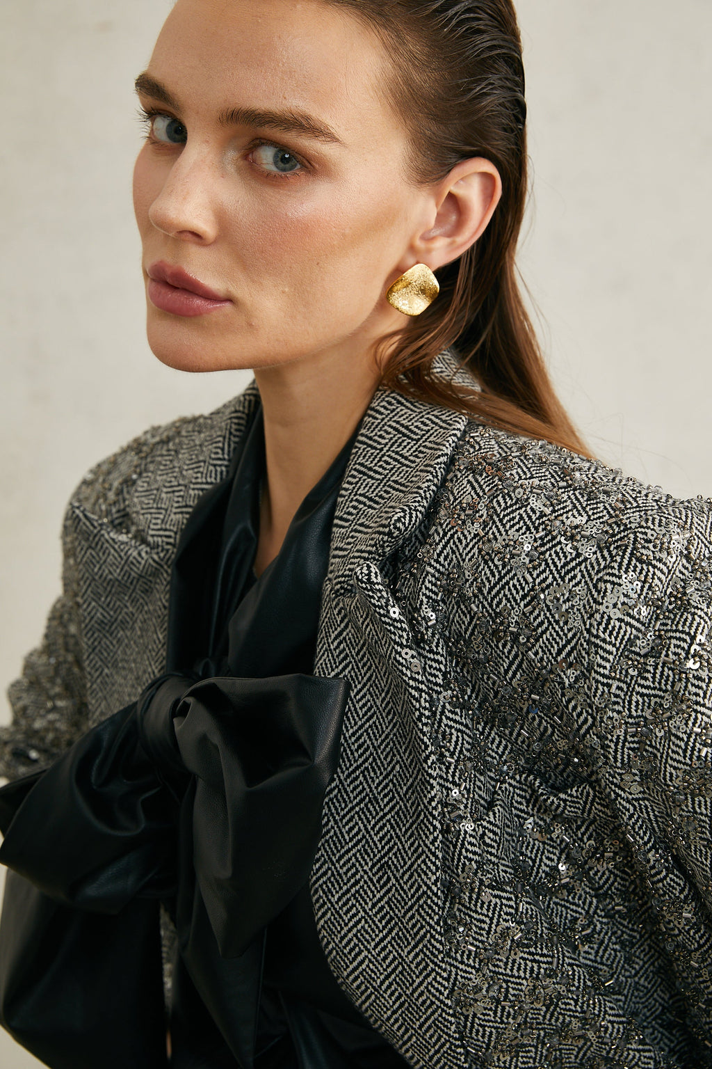 Solène Balıksırtı Desenli Blazer