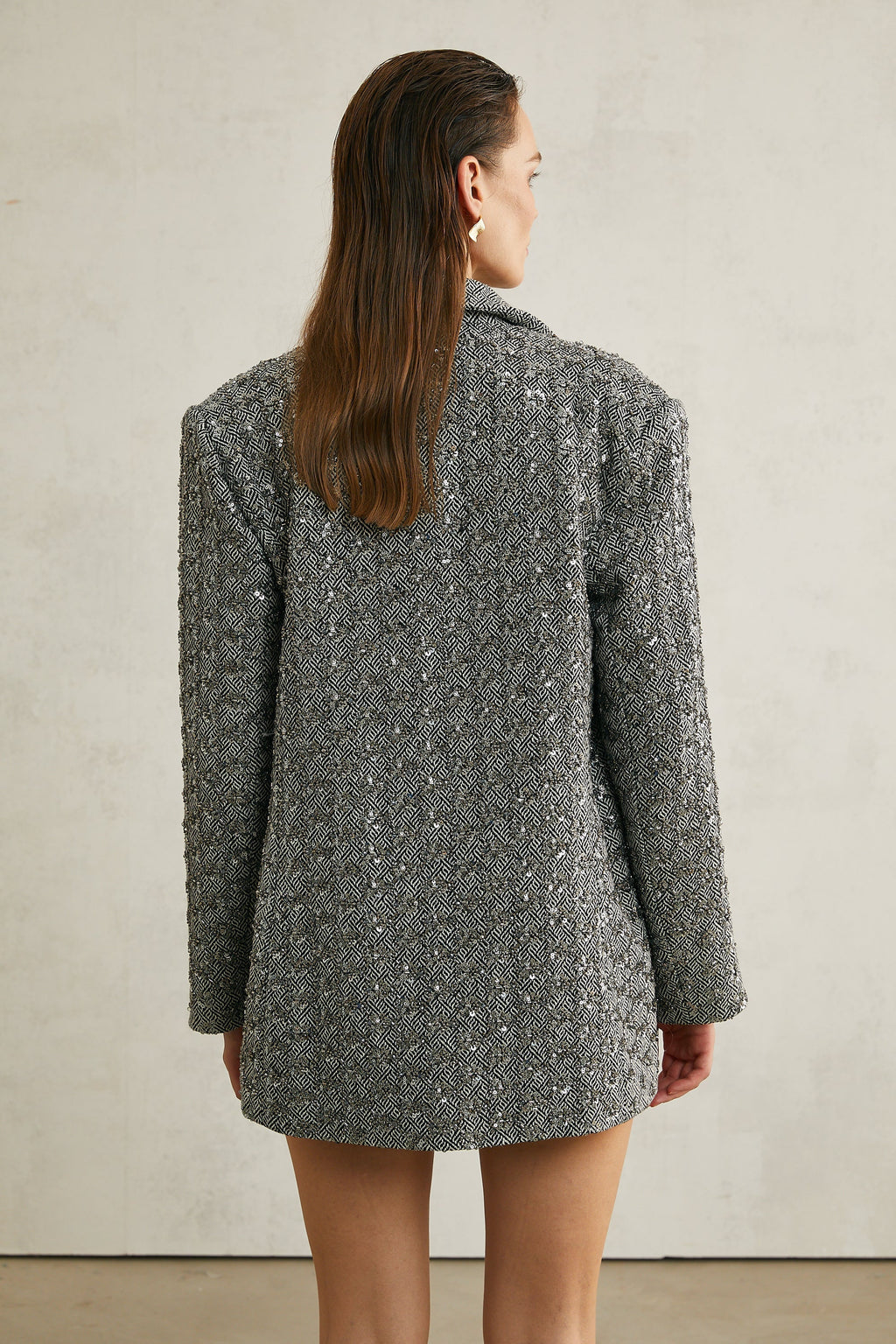 Solène Balıksırtı Desenli Blazer