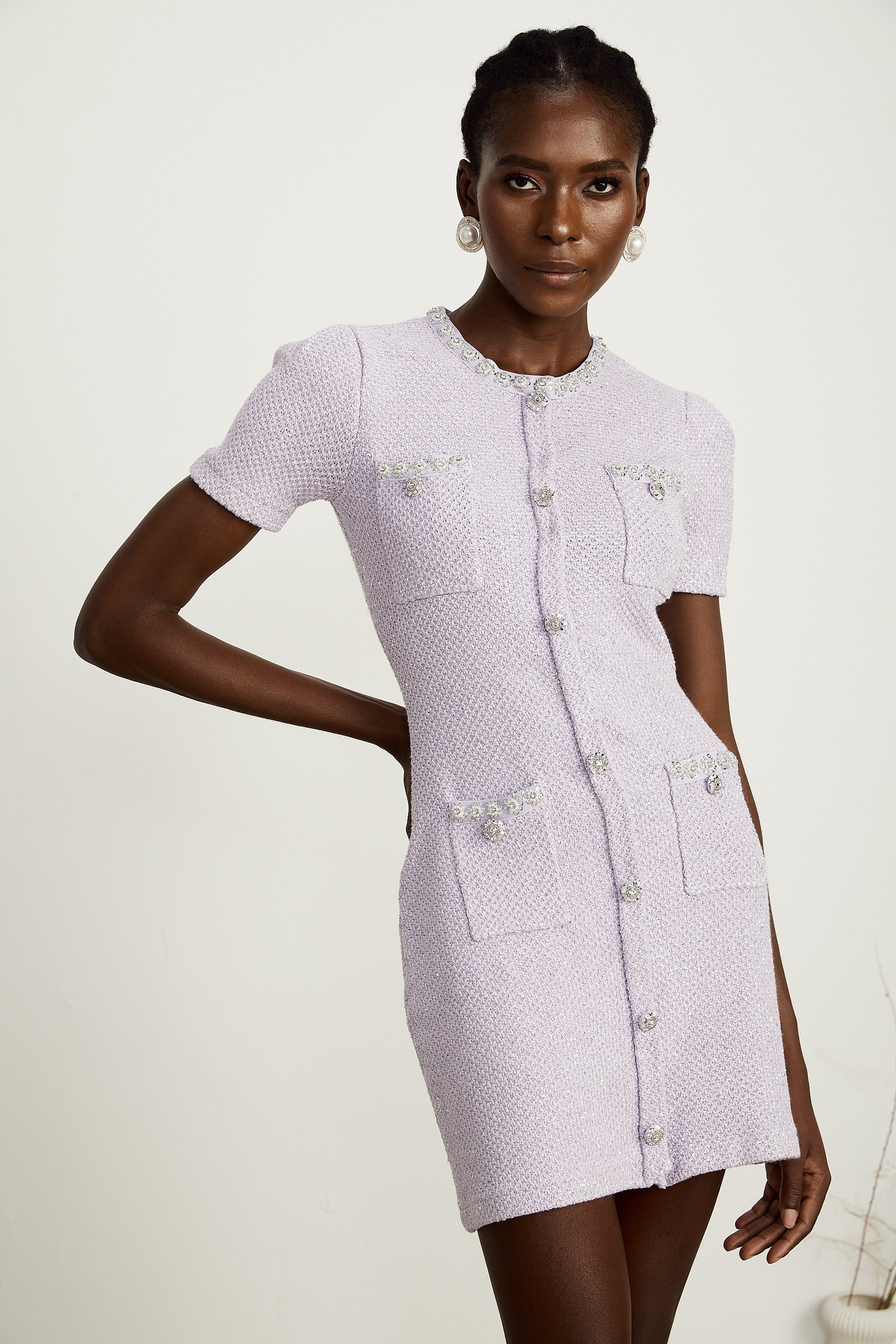 Léocadie mini elbise