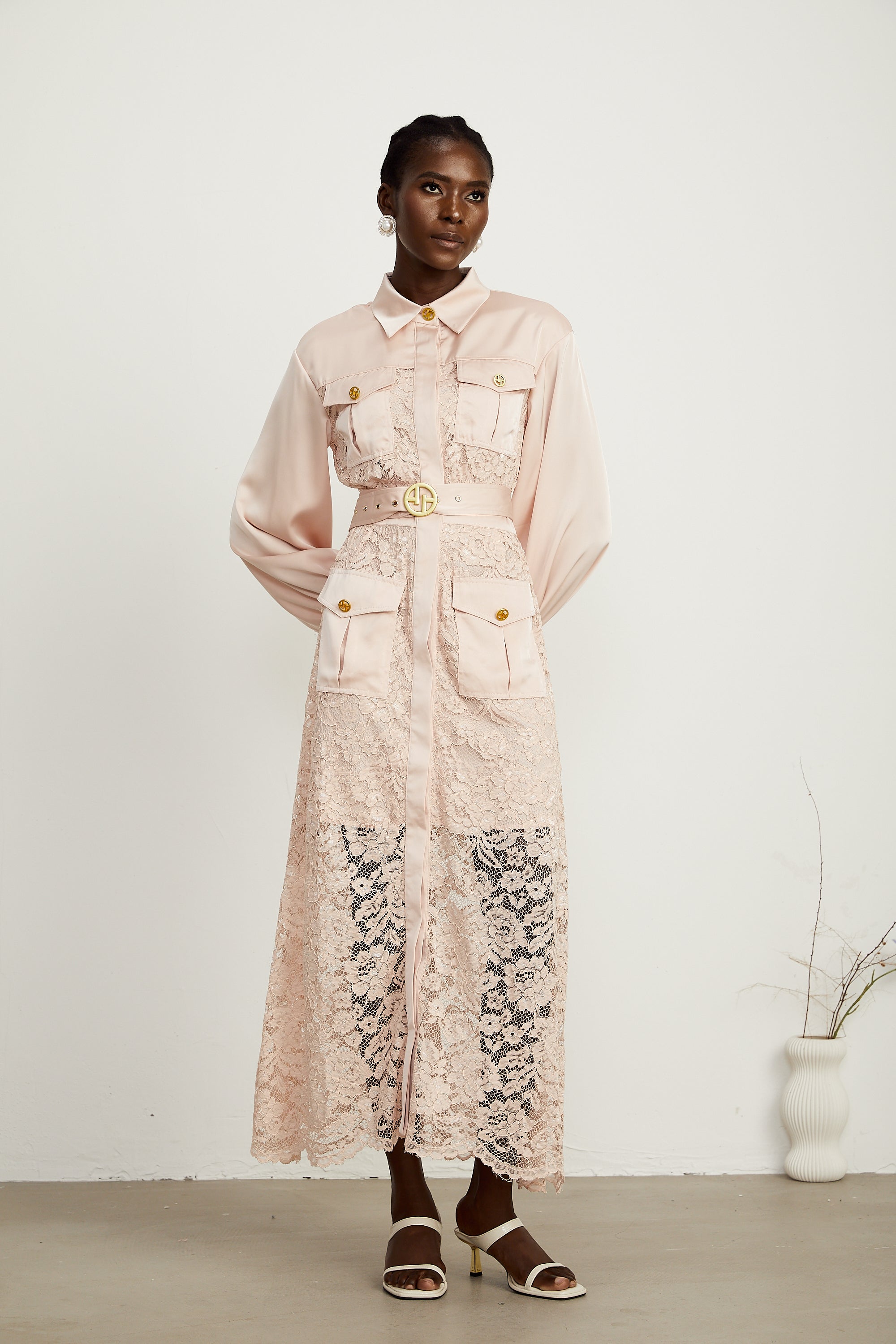 Delphine cepli midi elbise