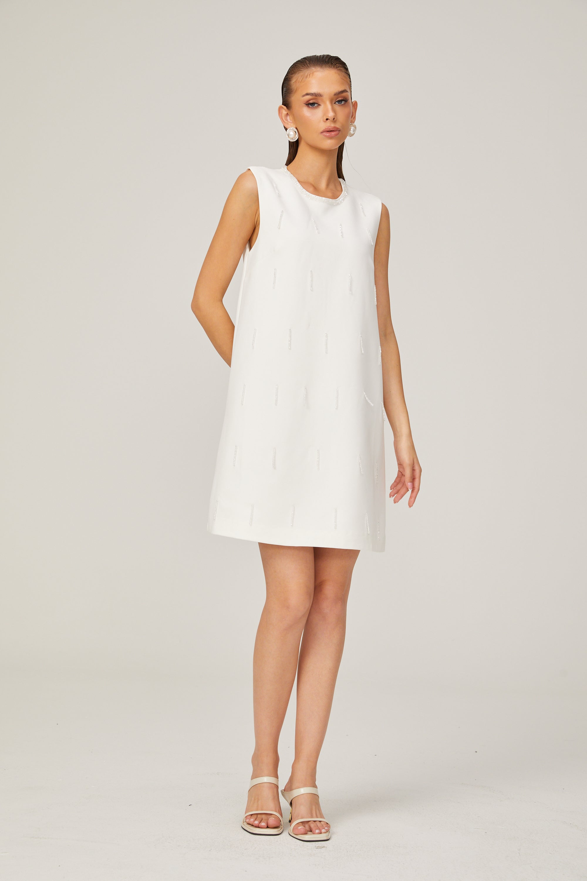 Ghislaine püskül mini elbise