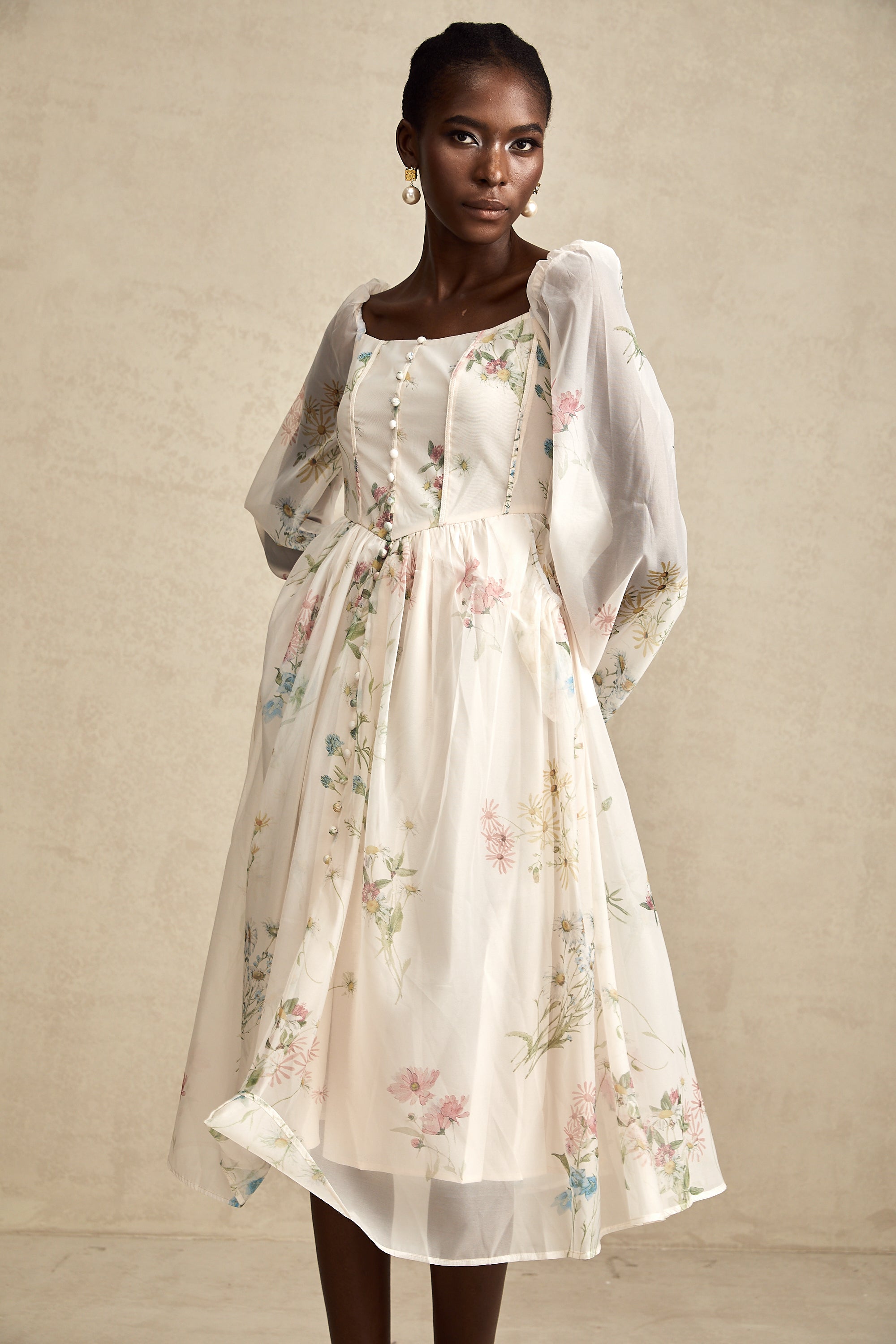 Anne midi elbise