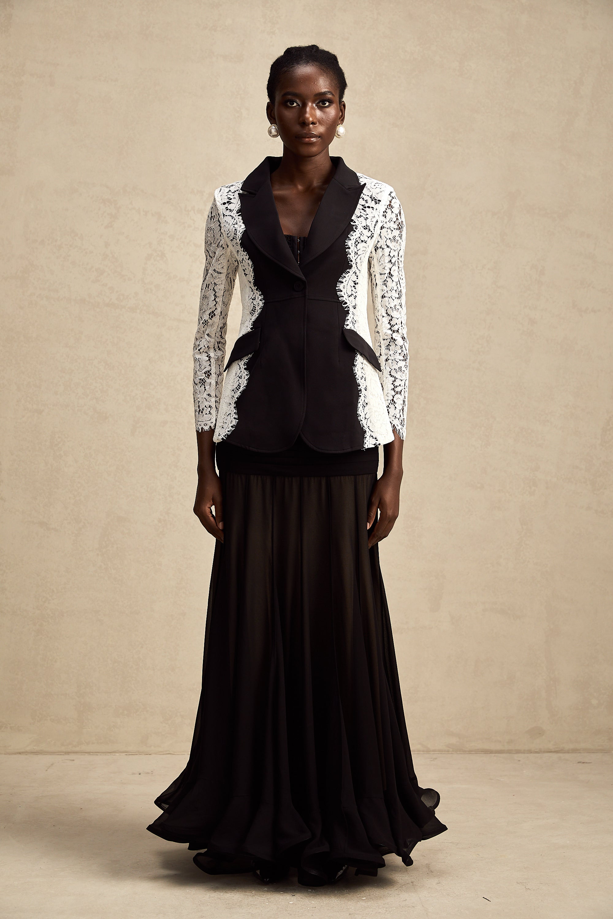 Sandrine dantel blazer ceket