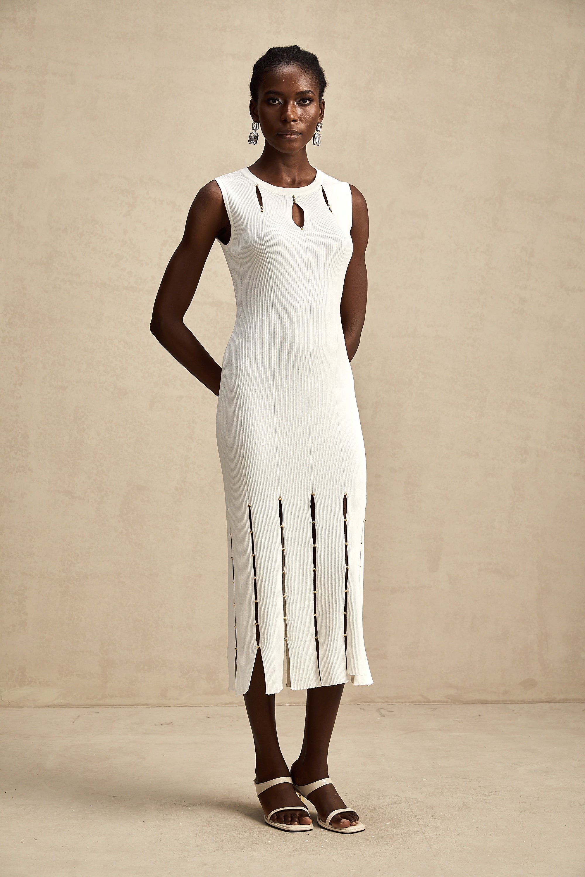 Hilaire midi elbise