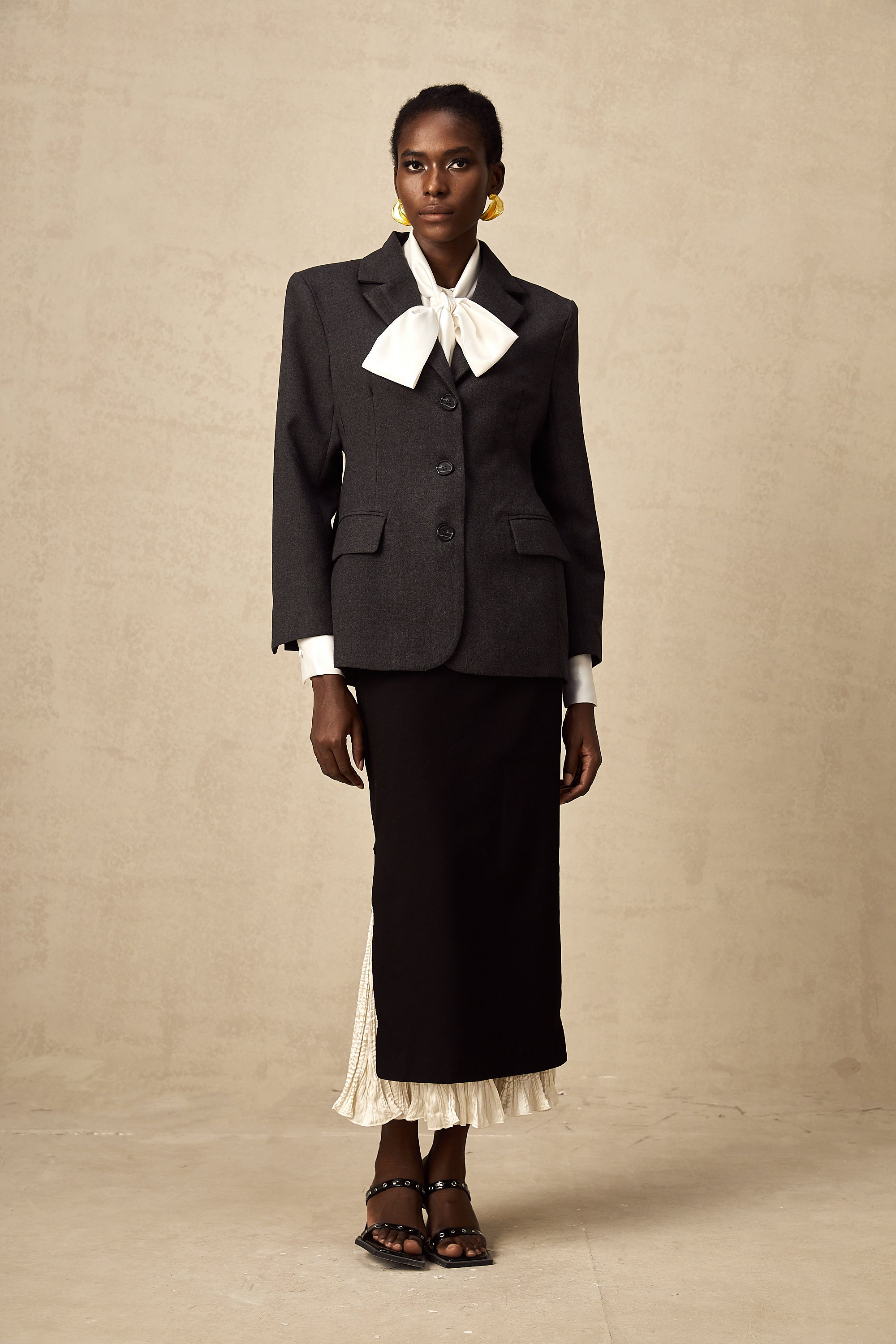 Lyana Gri Beli Dar Blazer