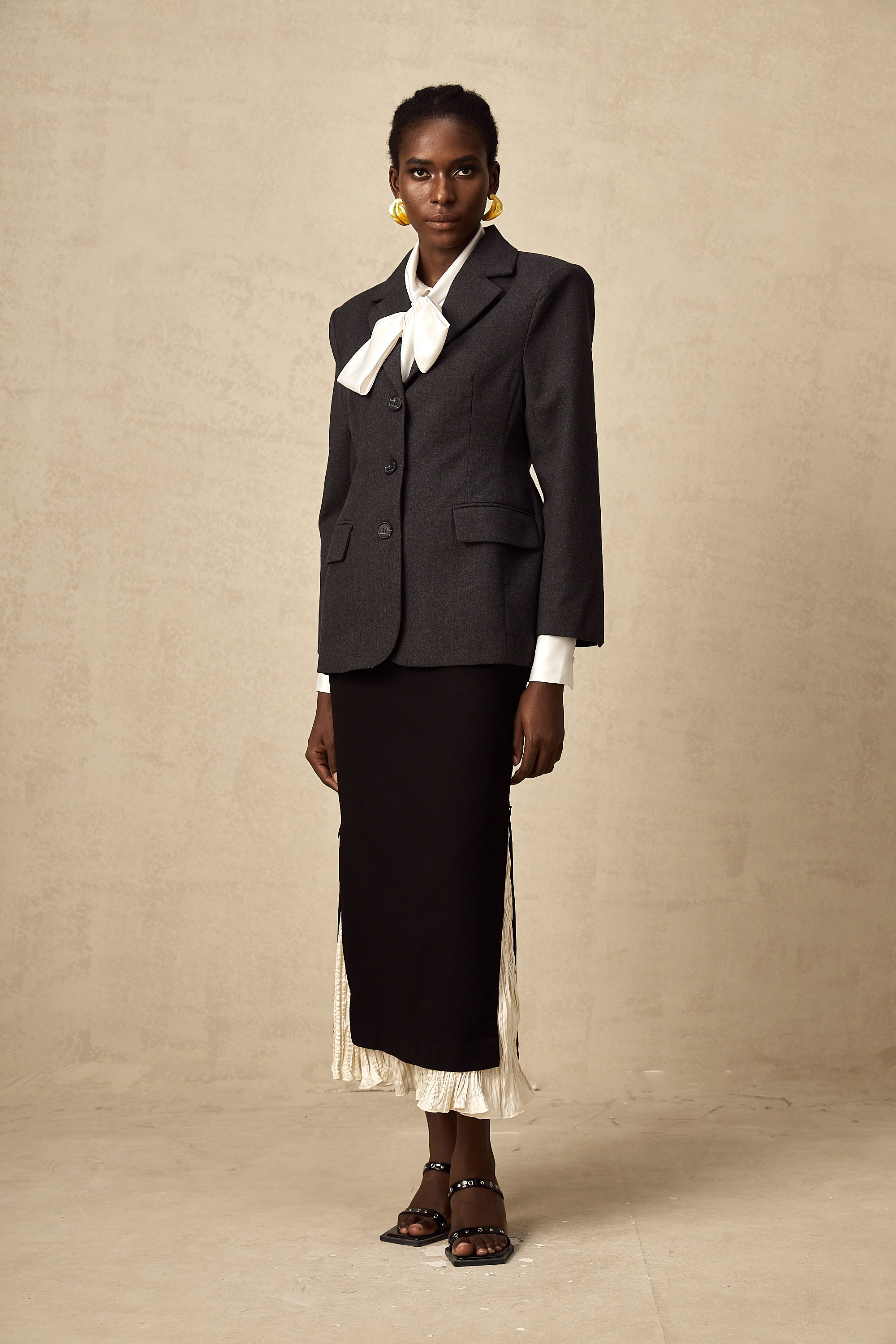 Lyana Gri Beli Dar Blazer