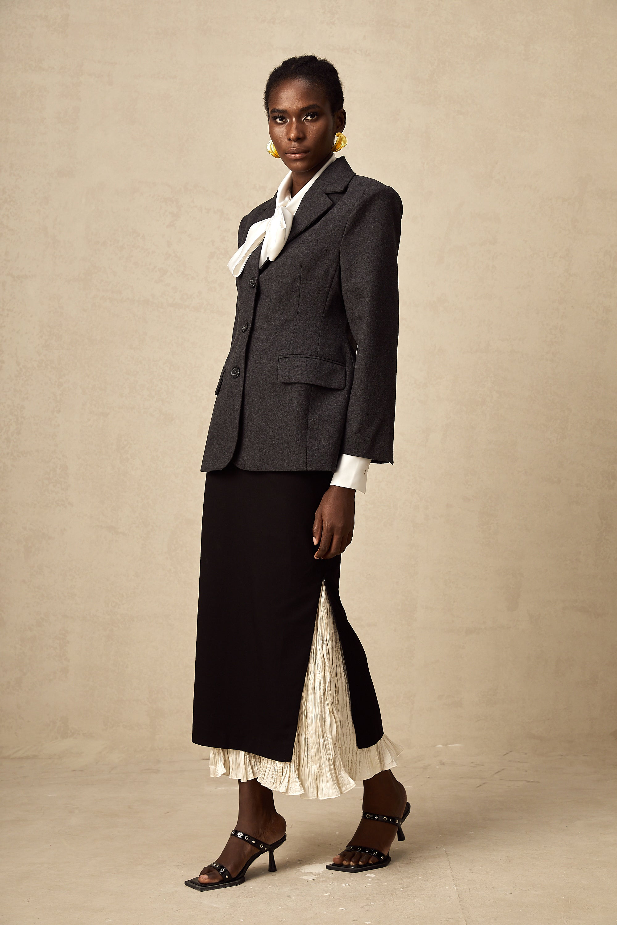 Lyana Gri Beli Dar Blazer