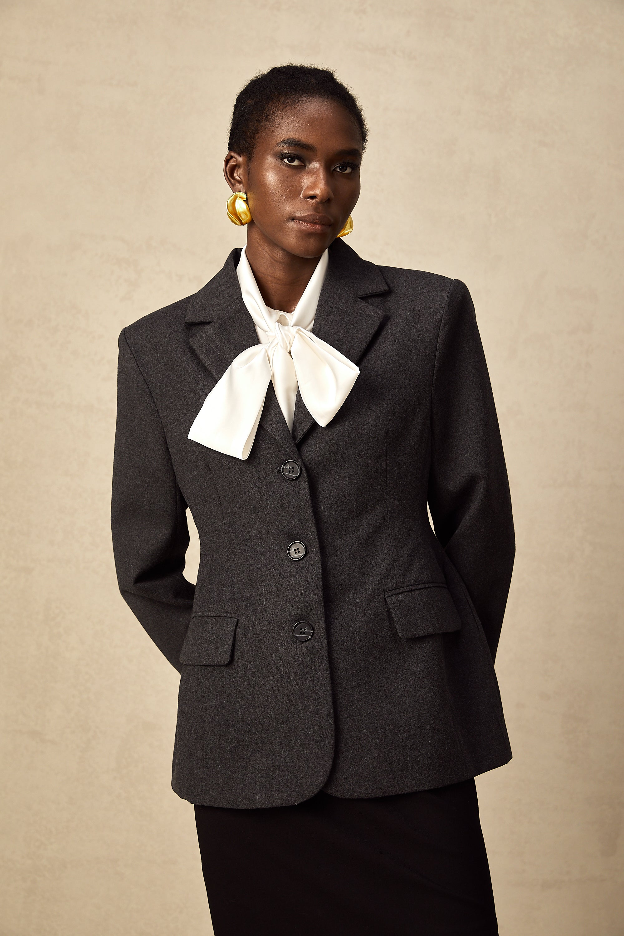 Lyana Gri Beli Dar Blazer