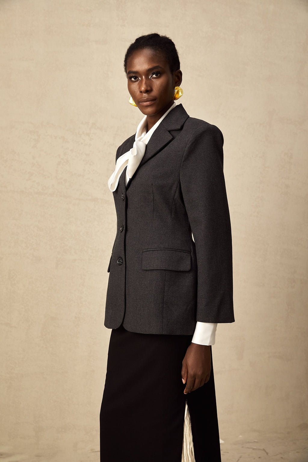Lyana Gri Beli Dar Blazer