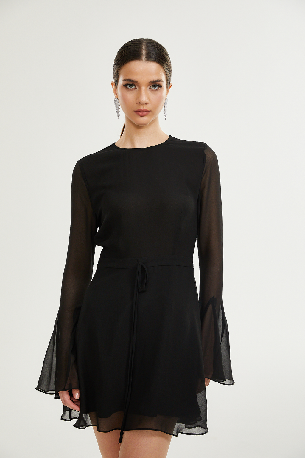 Marlene Arkası Açık Kloş Elbise