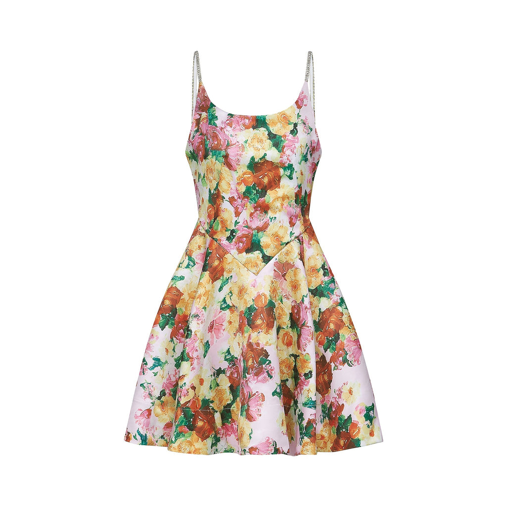 Louise çiçek mini elbise