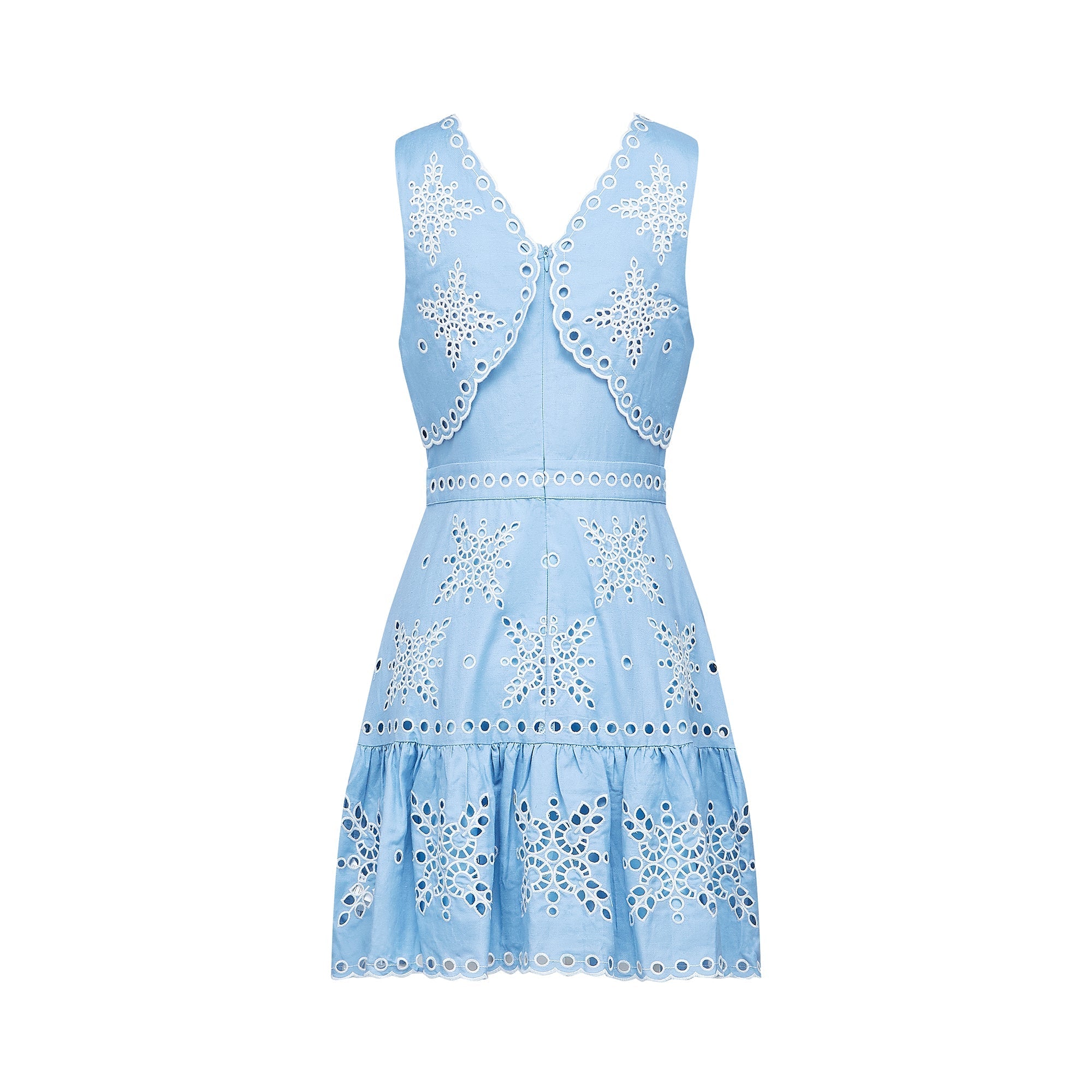 Holly broderie mini elbise