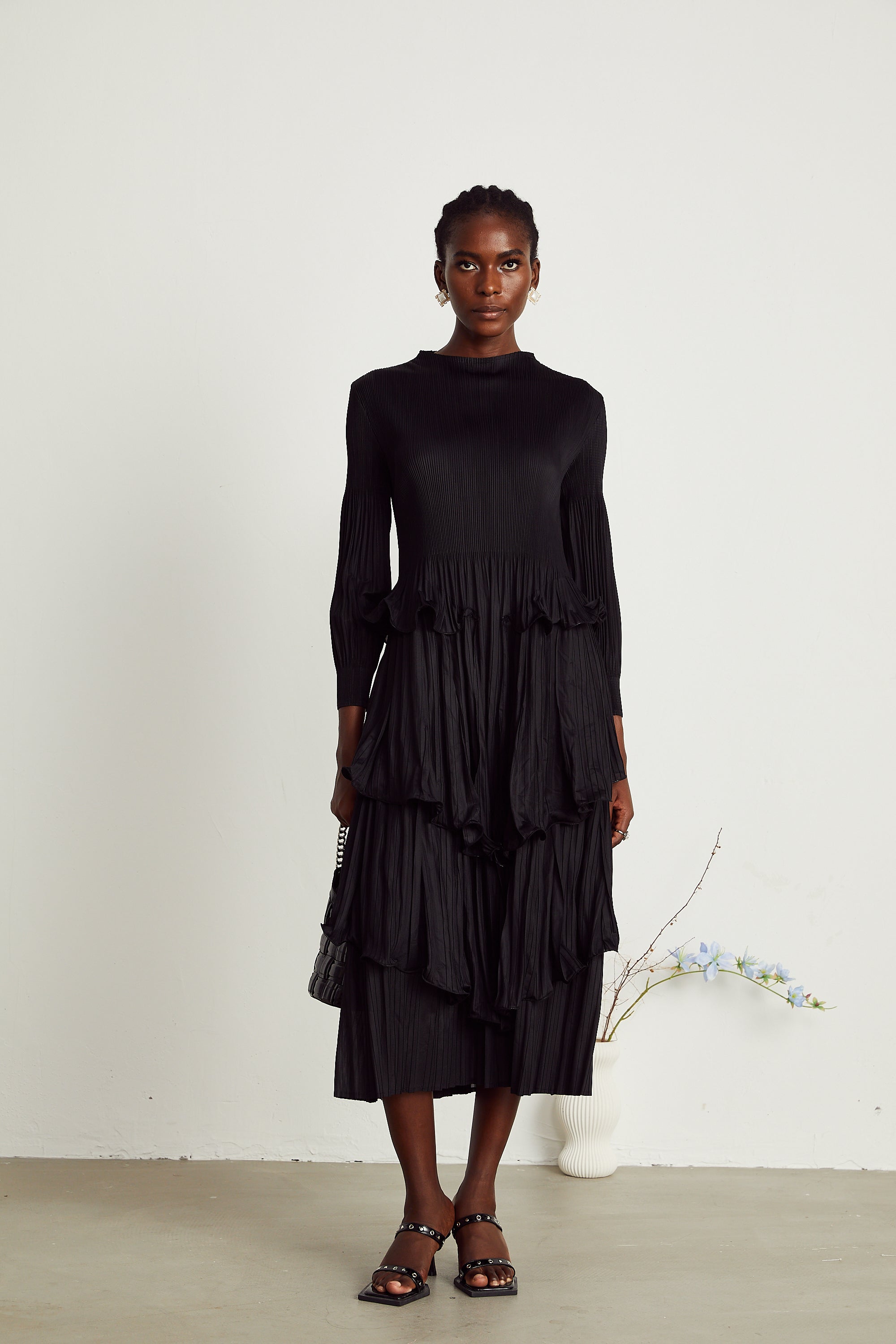 Brianna midi elbise