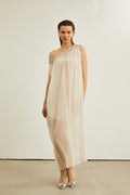 Austen kristal midi elbise