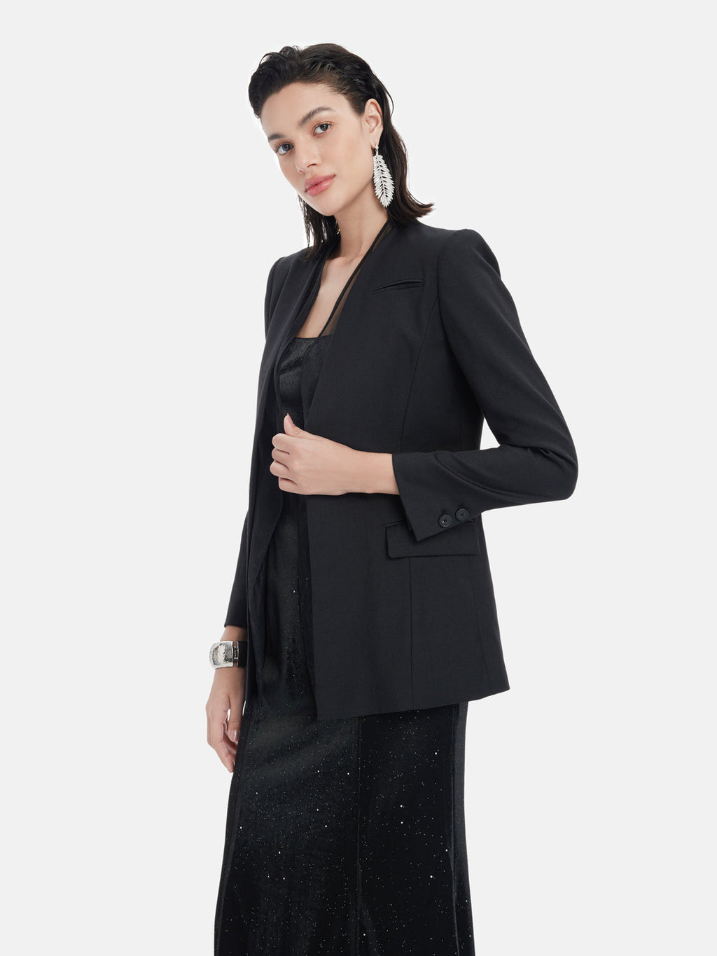 Yeniden Yapılandırılmış Organze Blazer