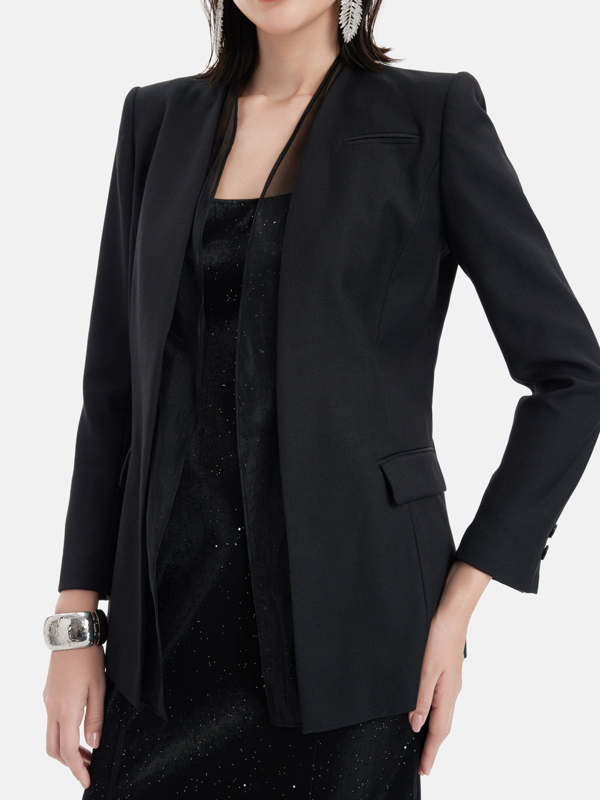 Yeniden Yapılandırılmış Organze Blazer