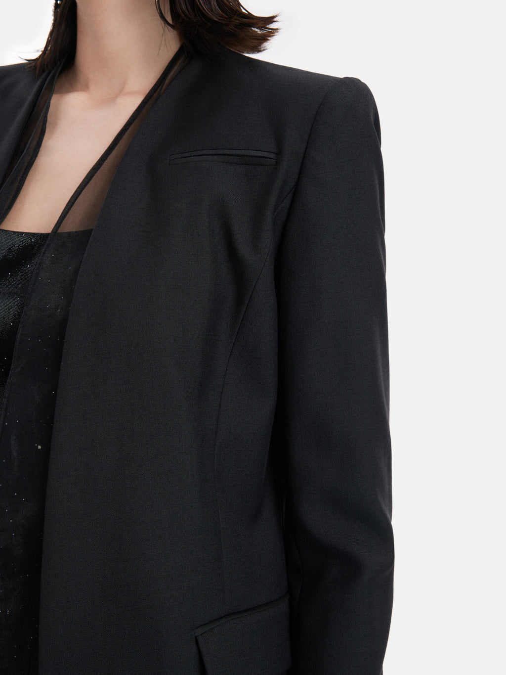 Yeniden Yapılandırılmış Organze Blazer