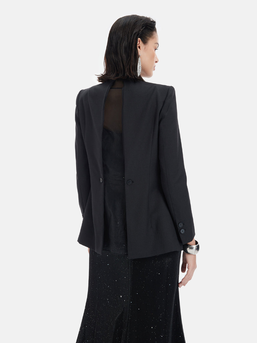 Yeniden Yapılandırılmış Organze Blazer