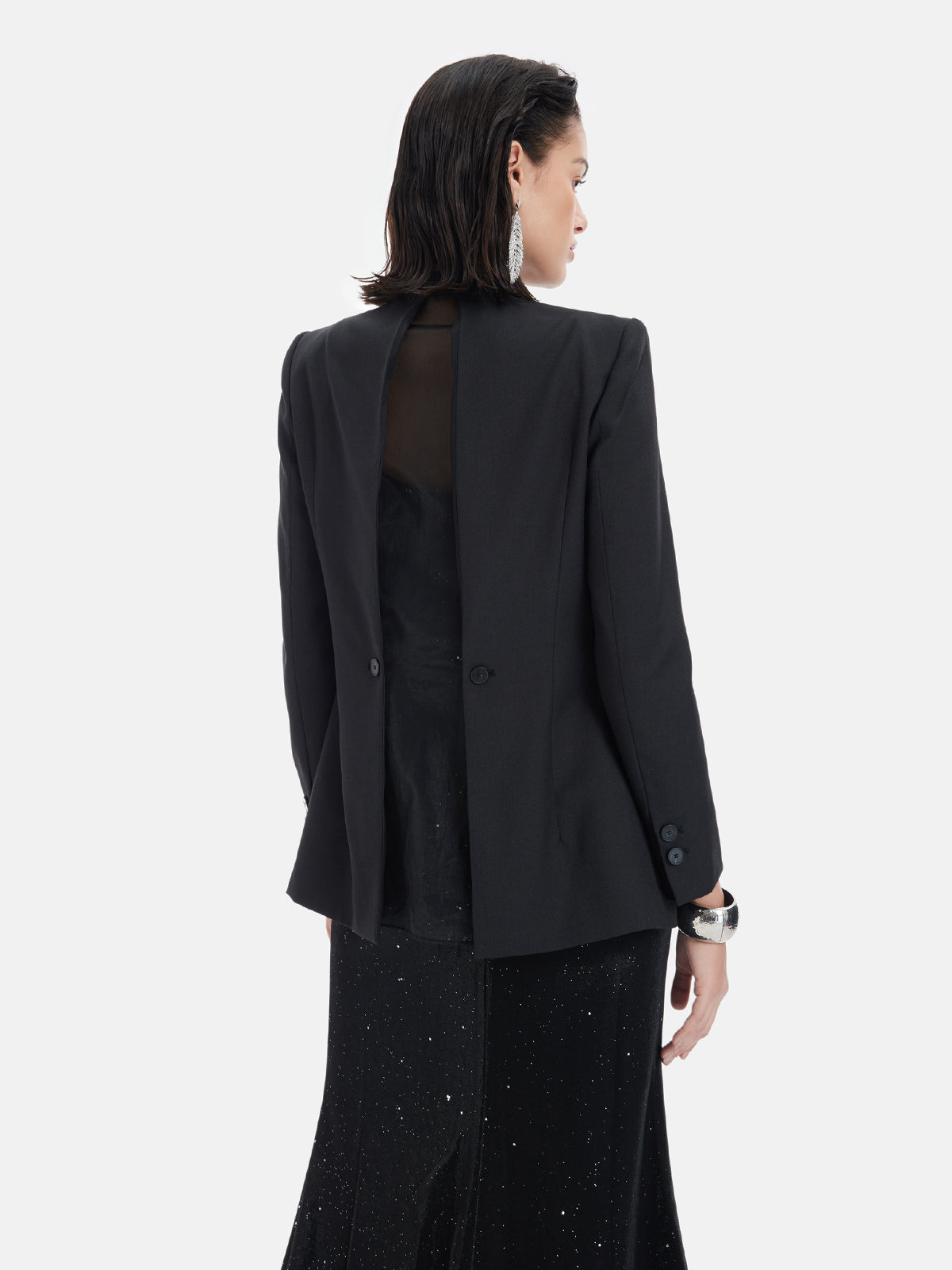 Yeniden Yapılandırılmış Organze Blazer