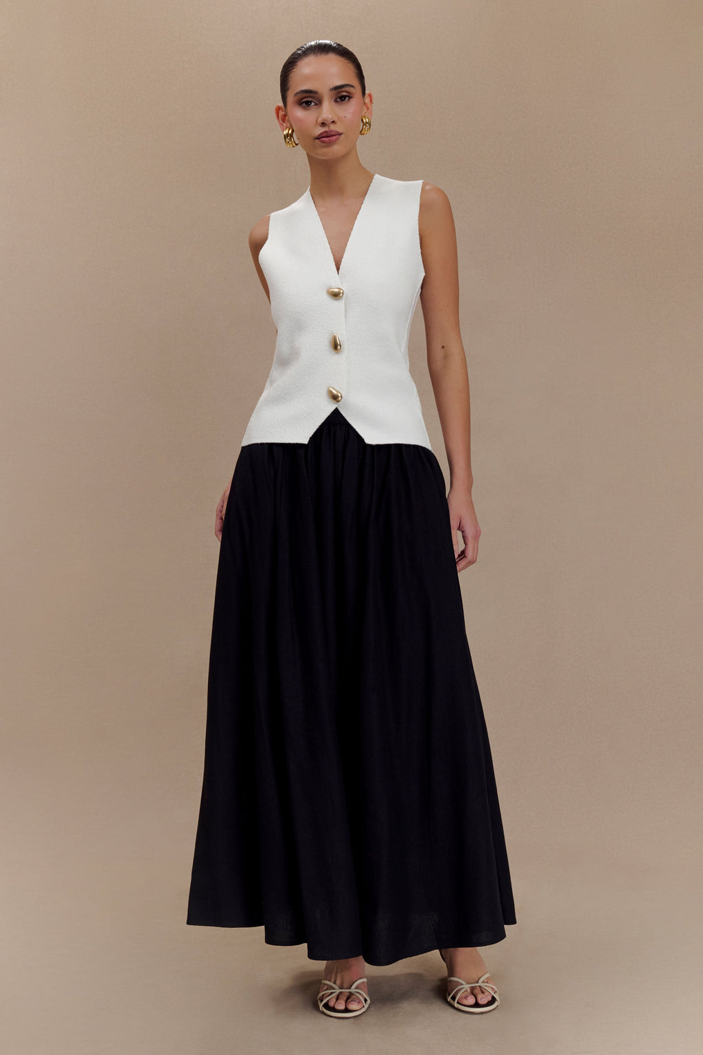 Clarence Keten A-Line Maxi Etek - Siyah