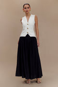Clarence Keten A-Line Maxi Etek - Siyah