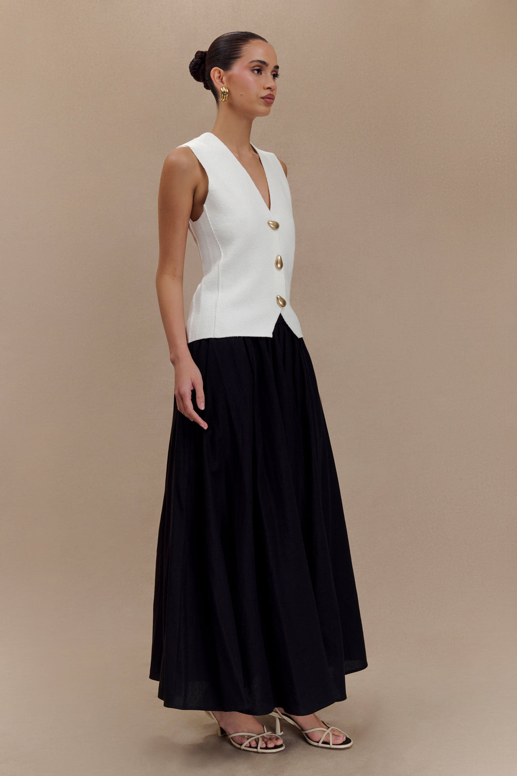 Clarence Keten A-Line Maxi Etek - Siyah
