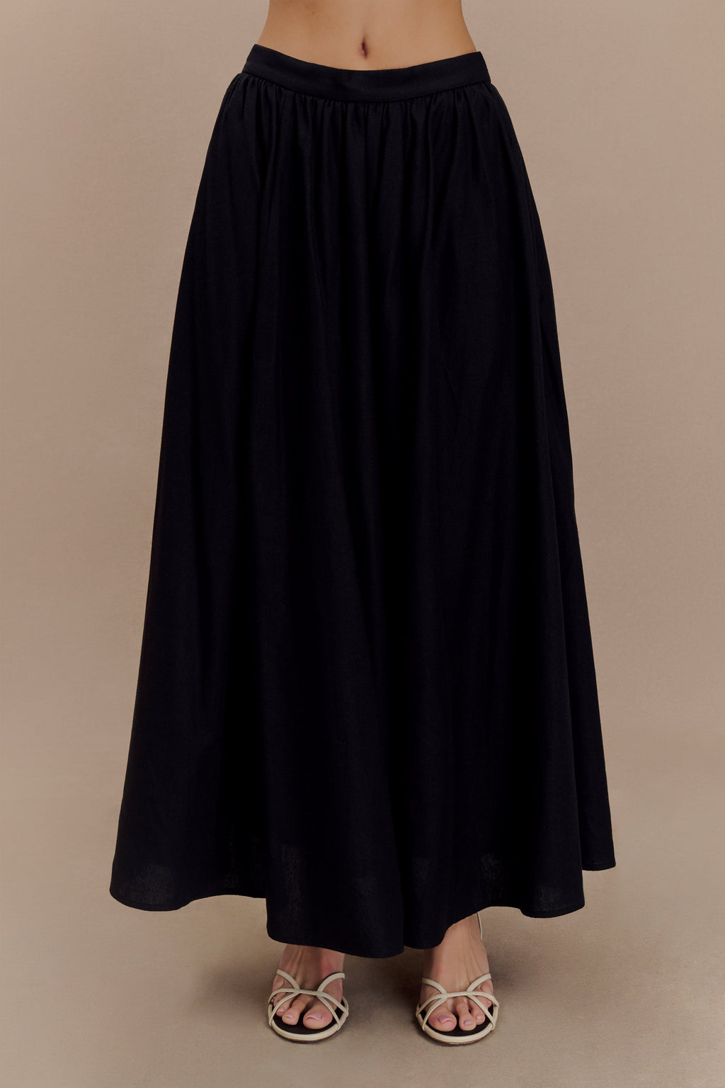 Clarence Keten A-Line Maxi Etek - Siyah