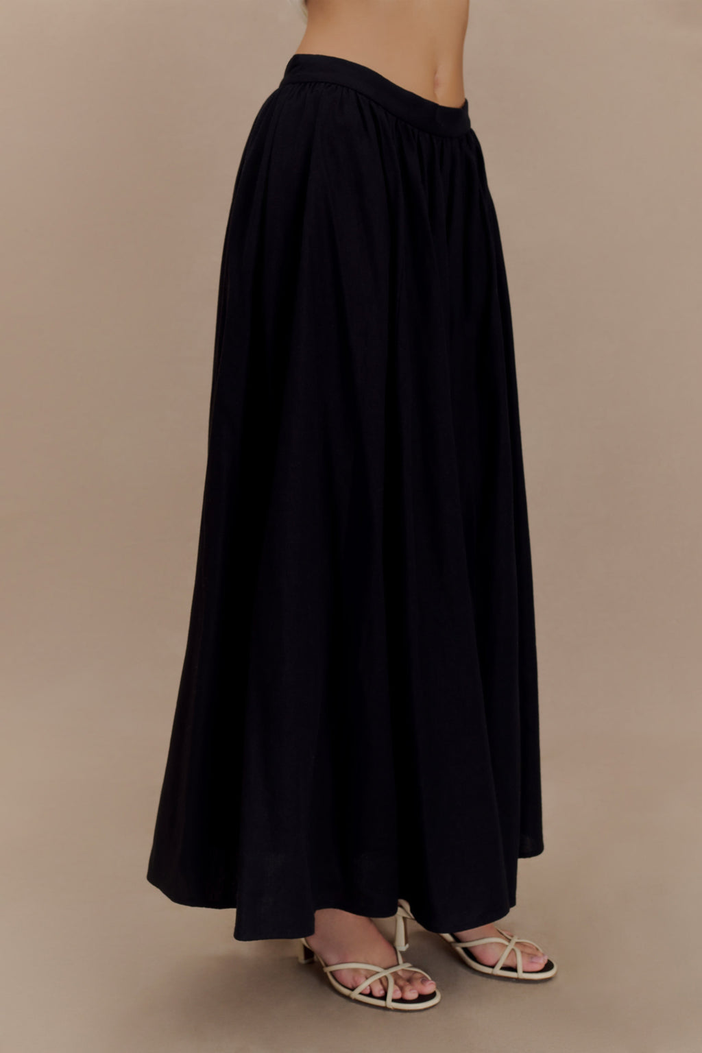 Clarence Keten A-Line Maxi Etek - Siyah