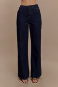 Caitlin Mid Bel Denim Flare Jeans - İndigo Mavi
