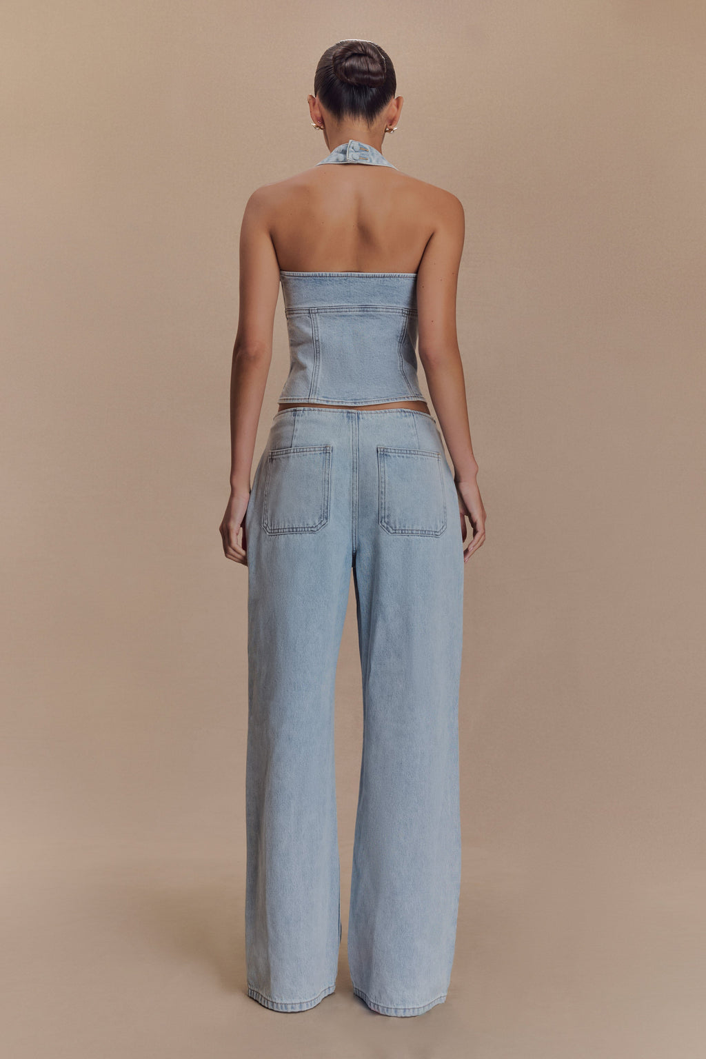 Caitlin Mid Bel Denim Flare Jeans - Açık Mavi
