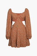 Indie All The Way Cut-Out Çiçekli Mini Elbise