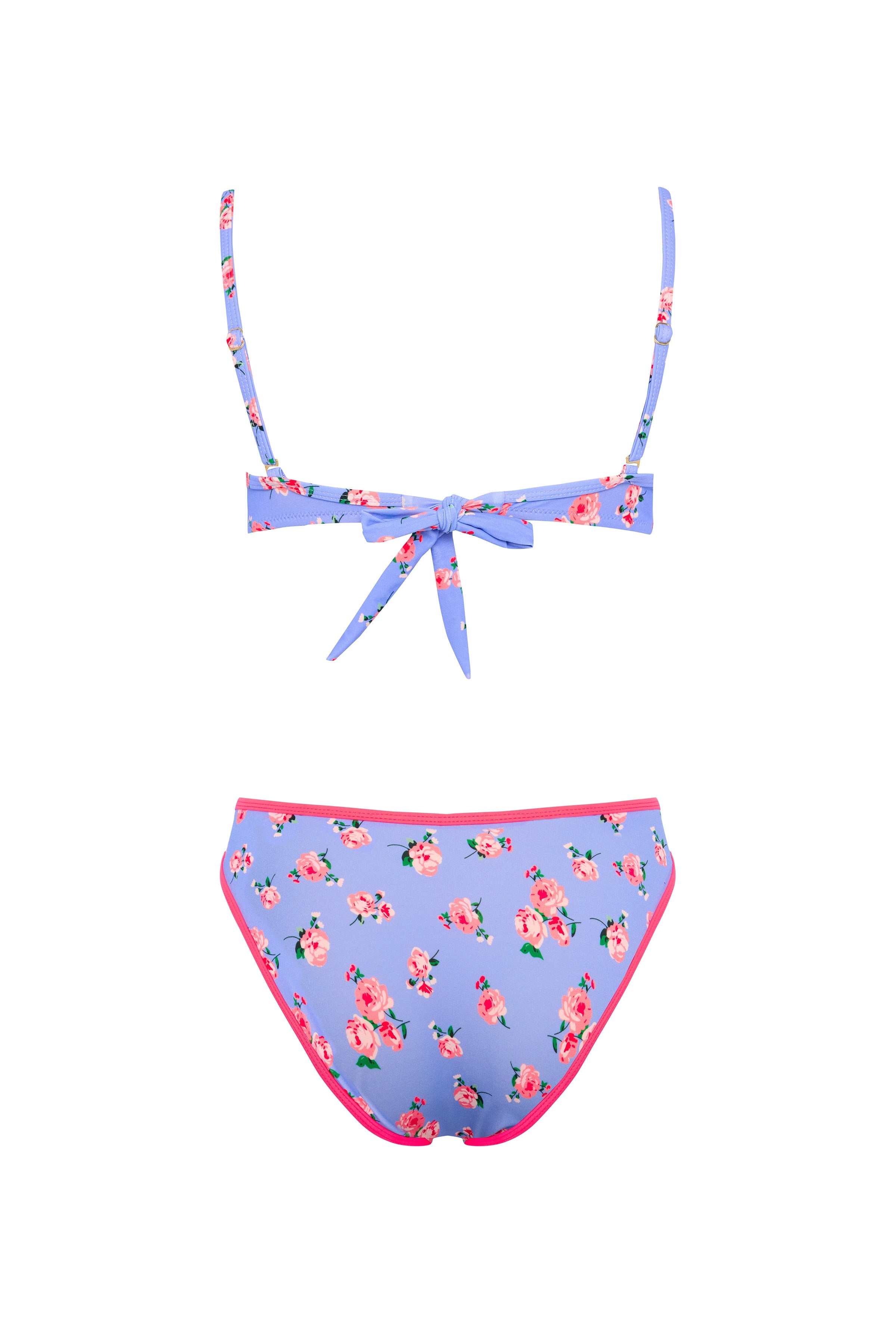 Banou Baskılı Fırfırlı Balconette Bikini Takımı In Souci