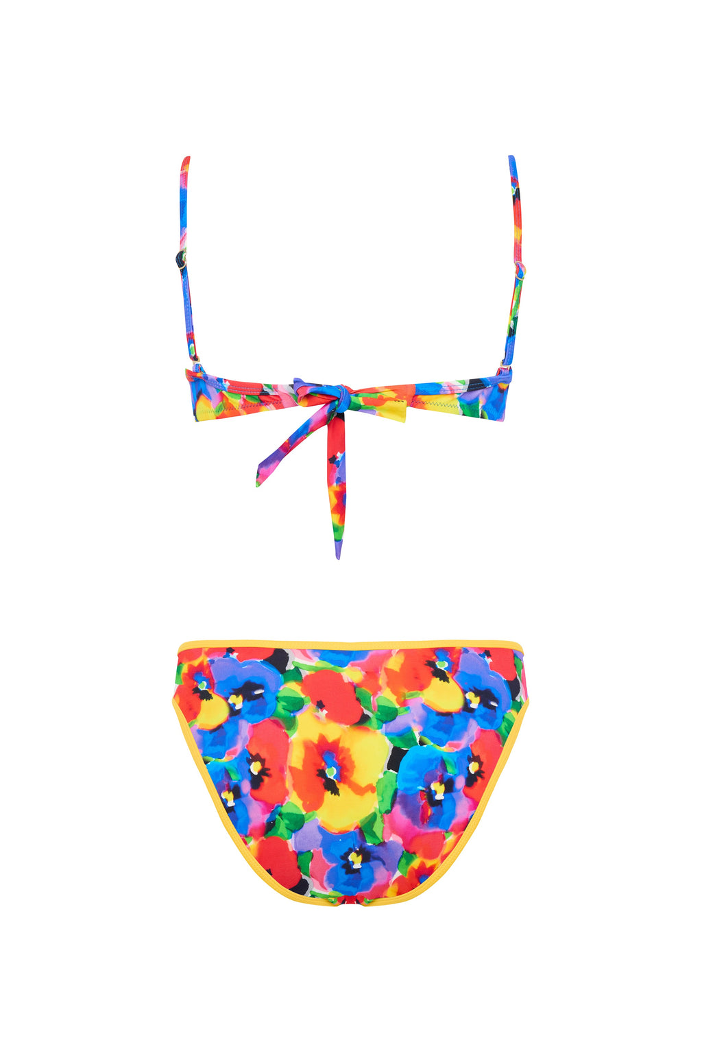 Banou Baskılı Fırfırlı Balconette Bikini Takımı In Marigold