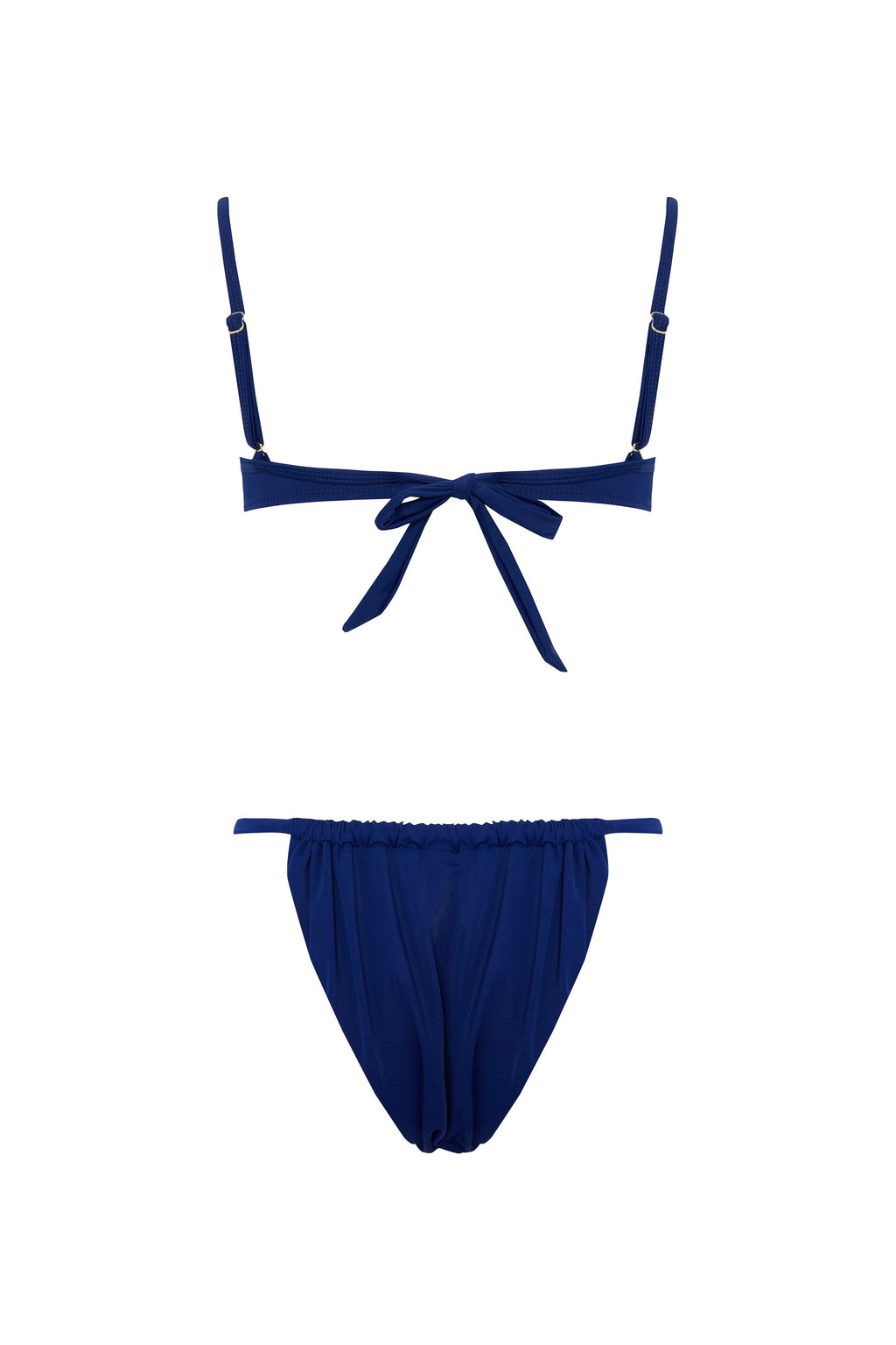 Cyra Balconette Büzgülü Bikini Takımı Lacivert