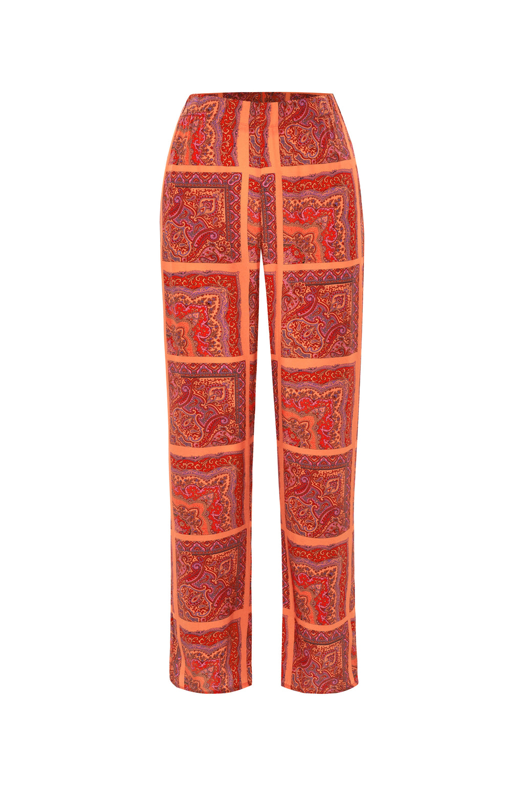 Zoya Vegan İpek Plaj Pantolonu Turuncu