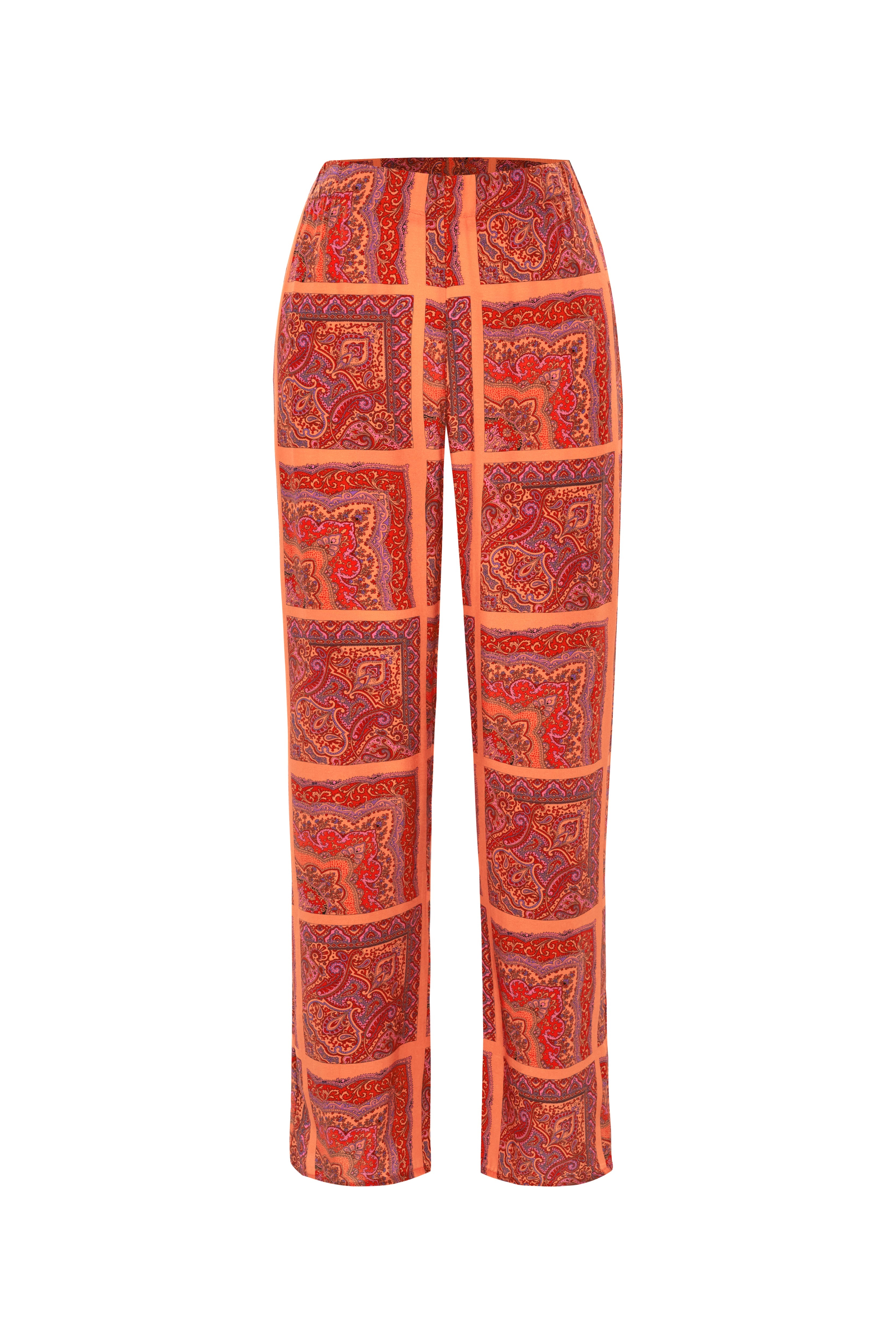 Zoya Vegan İpek Plaj Pantolonu Turuncu