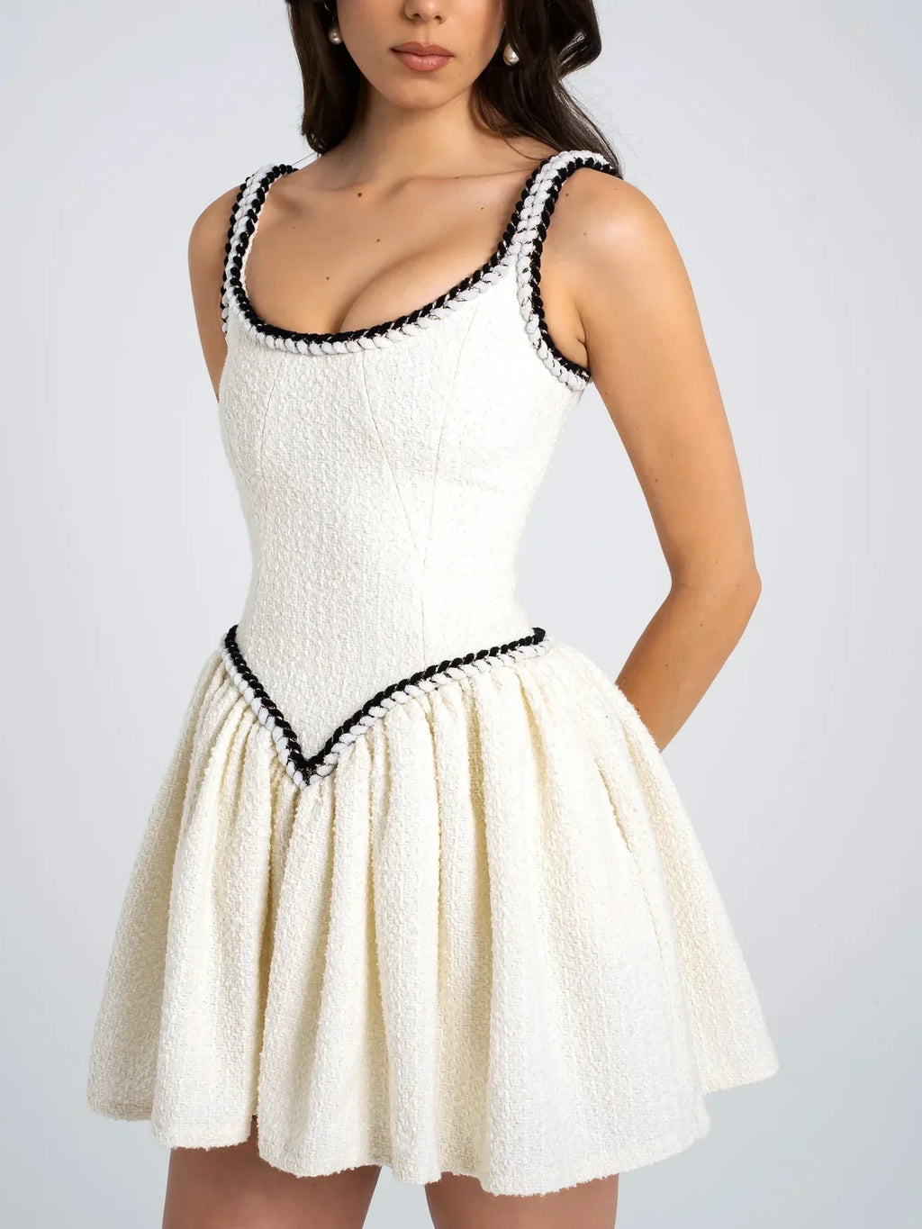 Pliseli Mini Elbise