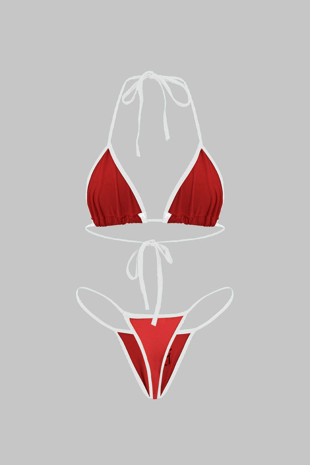 Nakışlı Kontrast Bikini Takımı