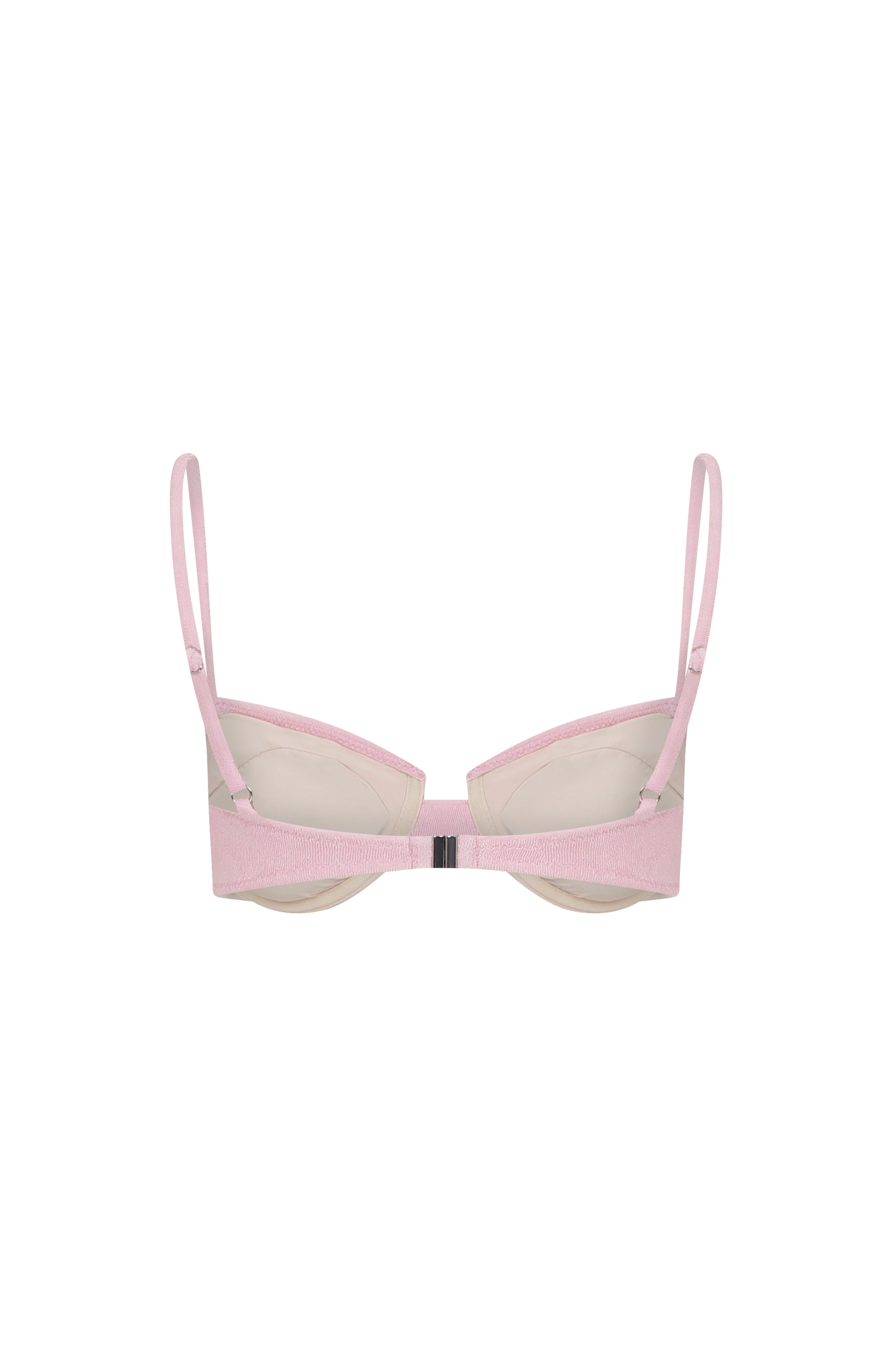 Scarlet Terry Balconette Bikini Üstü Pembe