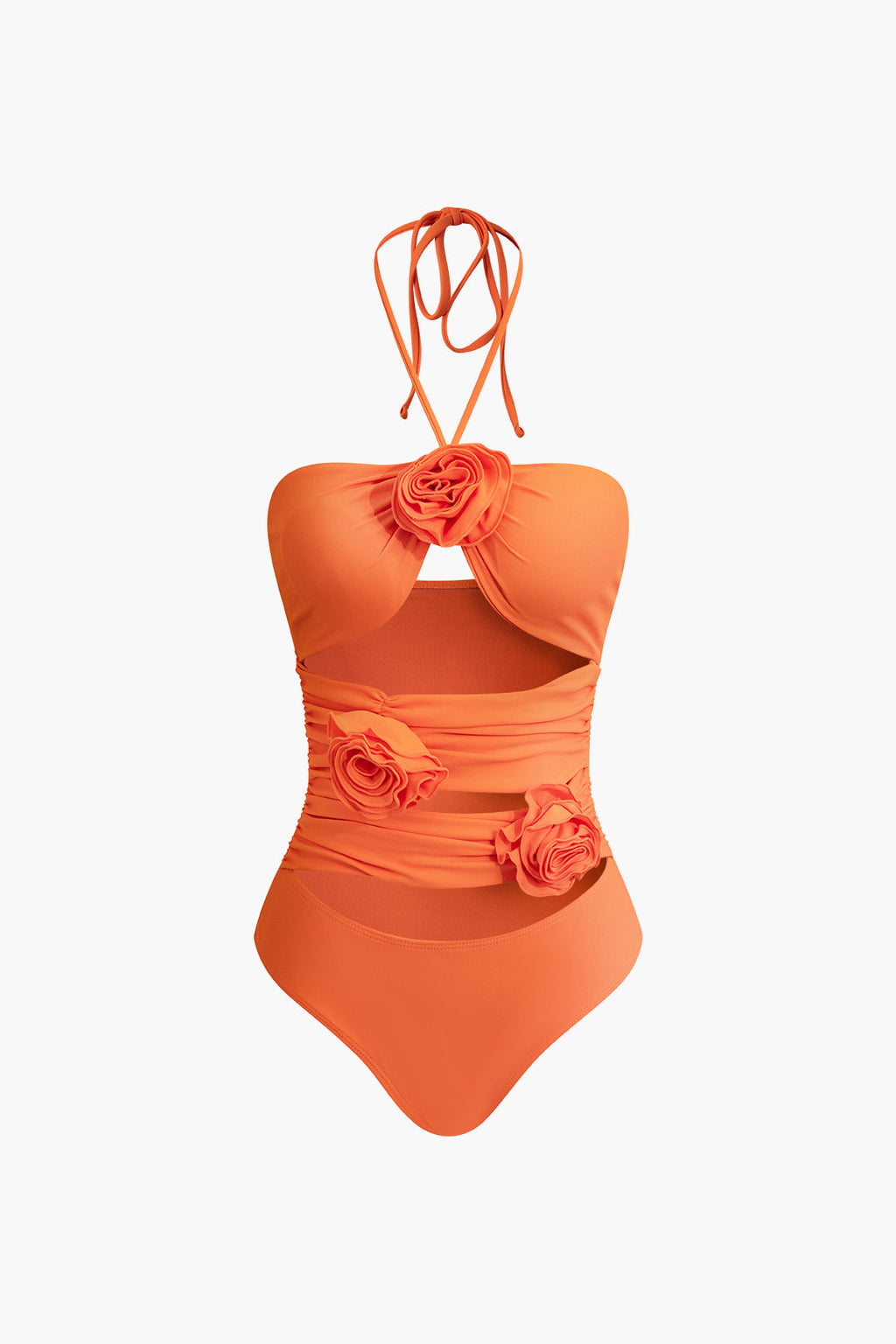 3D Halter Yaka Mayo ve Mayo Eteği Pareo Etek Takımı