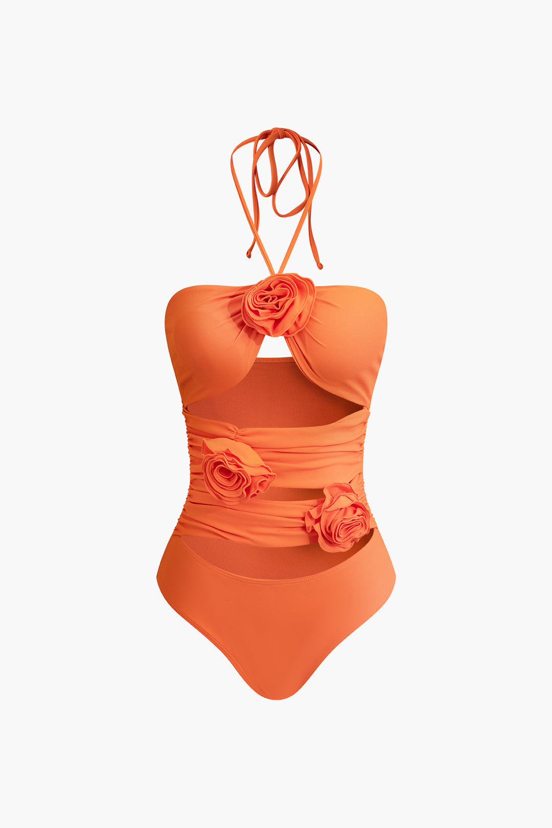 3D Halter Yaka Mayo ve Mayo Eteği Pareo Etek Takımı