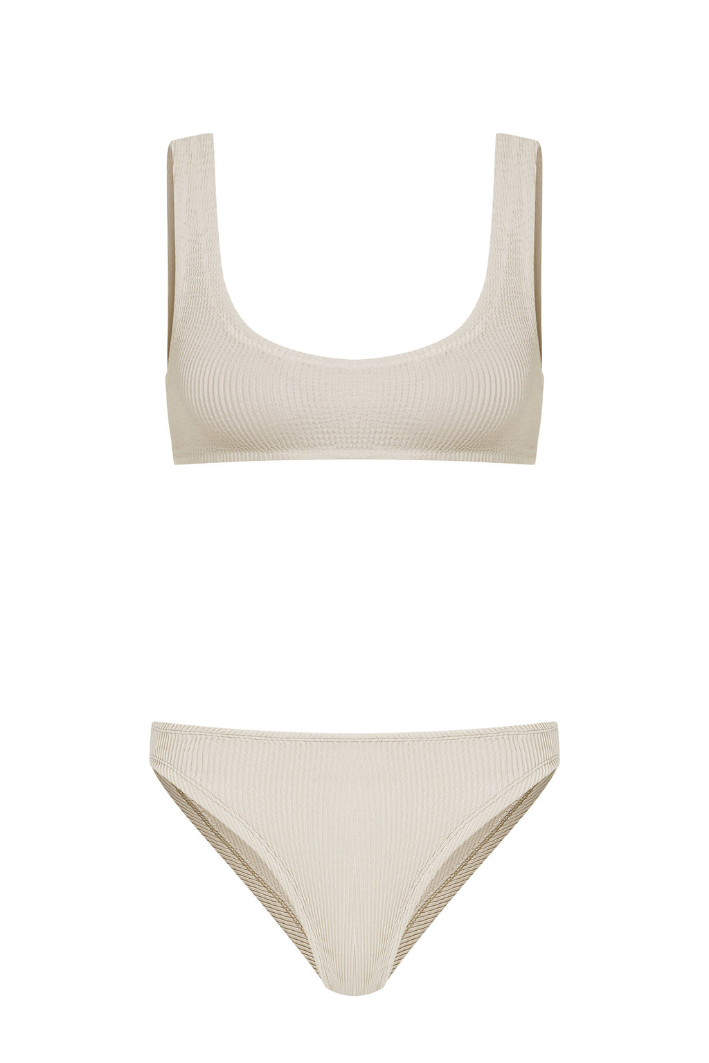 Sofi Crinkle Atlet Bikini Takımı Krem