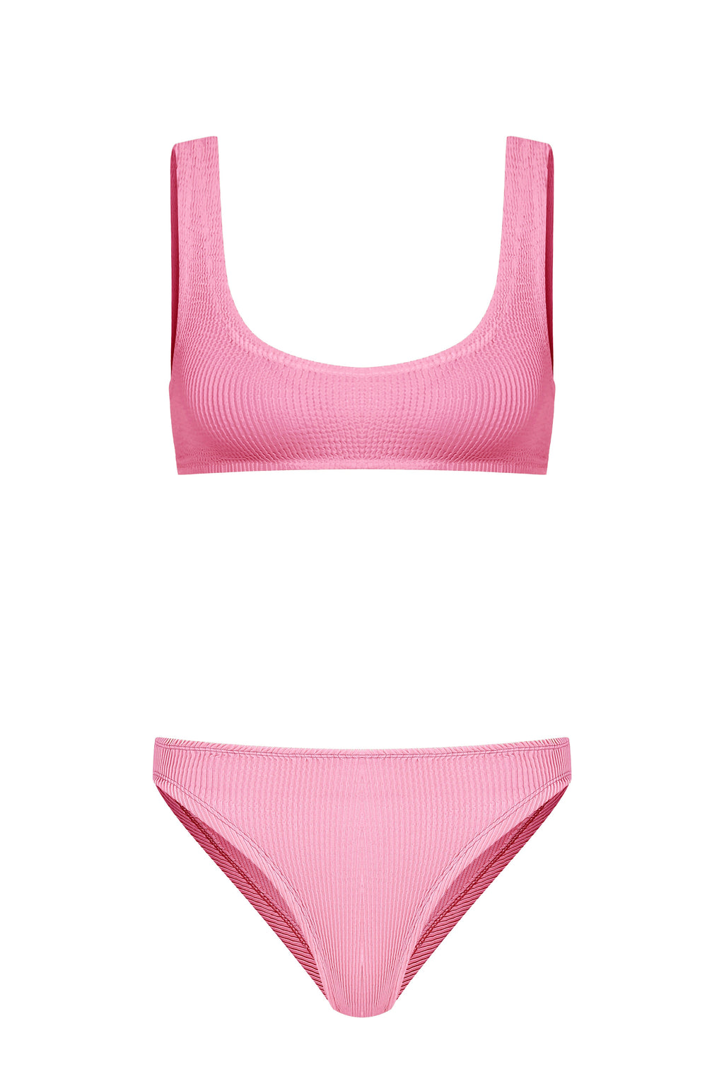 Sofi Crinkle Atlet Bikini Takımı Neon Pembe