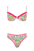 Banou Baskılı Fırfırlı Balconette Bikini Takımı In Fleur