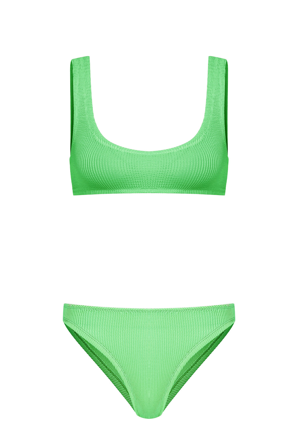 Sofi Crinkle Atlet Bikini Takımı Neon Yeşil