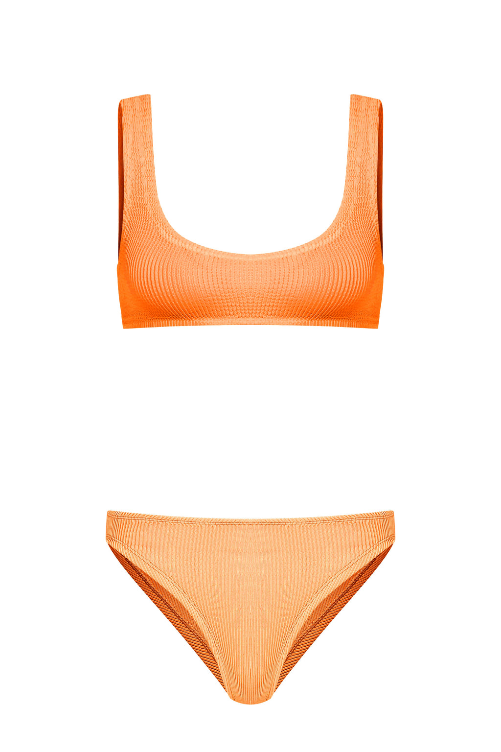 Sofi Crinkle Atlet Bikini Takımı Neon Turuncu