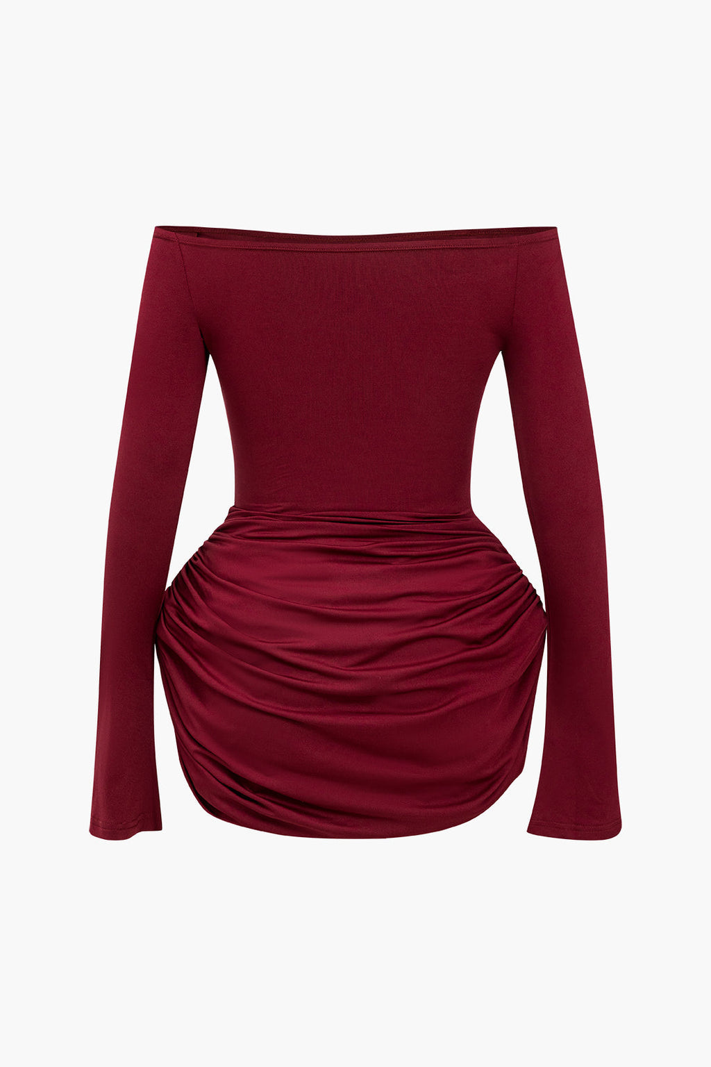 Düşük Omuzlu Dantelli Mini Elbise