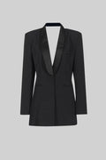 açık sırt detaylı blazer ceket