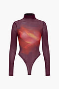 Ombre Desenli File Uzun Kollu Body